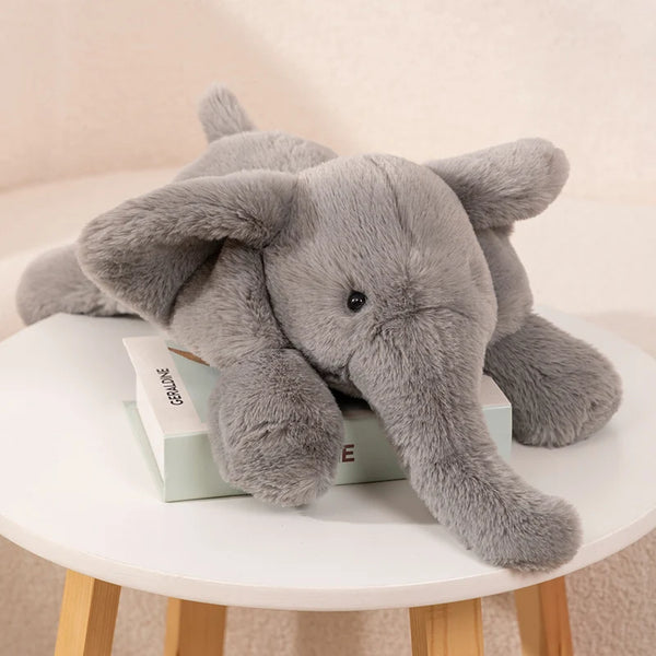 Grauer Elefant | Plüschelefant mit wackelnden Ohren für Kinder
