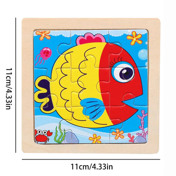 Montessori Learning Wooden Jigsaw Puzzle | Bundle of 3