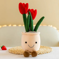 Bunte Tulpen Lehrreiches Kuscheltier Pflanze für Kinder | 3er-Bundle