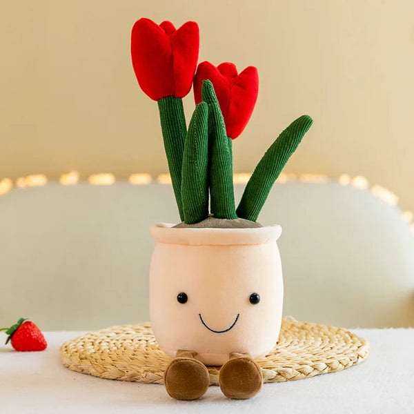 Bunte Tulpen Lehrreiches Kuscheltier Pflanze für Kinder | 3er-Bundle