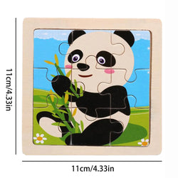 Tiere Montessori Holzpuzzle | 3er-Bündel