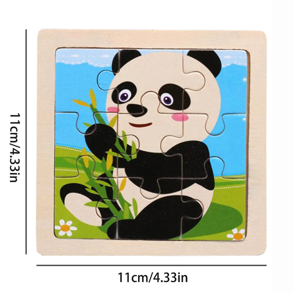 Tiere Montessori Holzpuzzle | 3er-Bündel