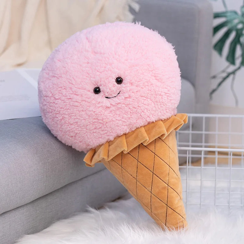 Kegel-Eiscreme-Plüsch-Stoffspielzeug für Kinder | Bundle aus 3