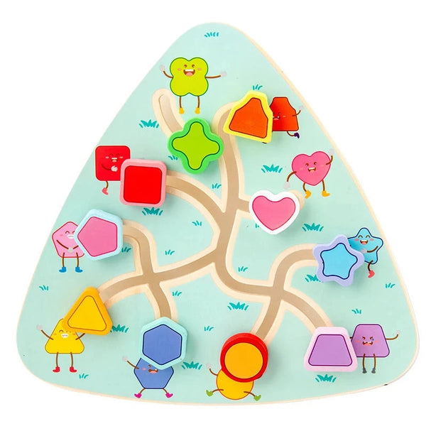 Geometrische Formen | Holz-Labyrinth-Puzzle-Spielzeug für Kinder