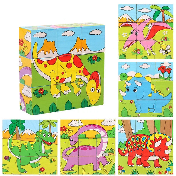 Abenteuerblöcke Holzbausteine-Puzzle für Kinder | 3er-Bundle