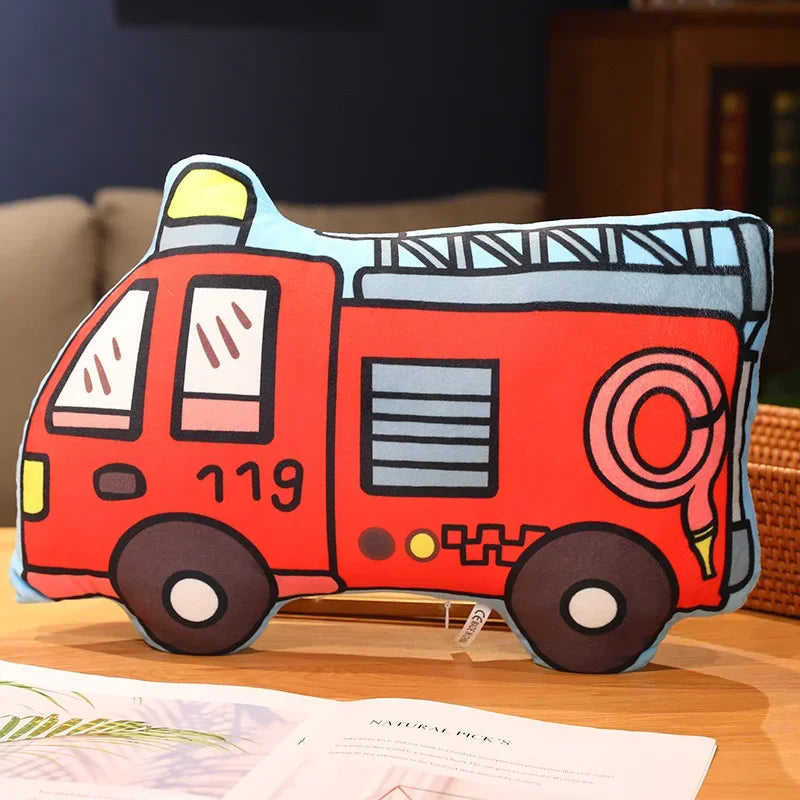 Plüsch Stofftier Cartoon Fahrzeugspielzeug für Kinder | Set von 3