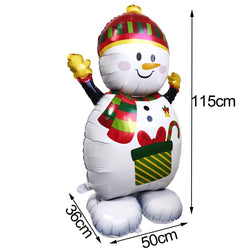 Stehender Schneemann | Weihnachts aufblasbarer Ballon für Kinder