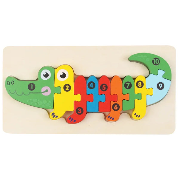 DinoJungleSafari | 3 Bündel  Lernpuzzle aus Holz