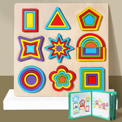 Holz Lernspielzeug Mit Geometrischen Formen Für Kinder | Set von 3