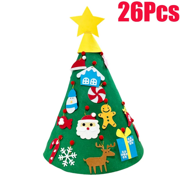 Feiertagsfreude Filzbaum | Weihnachtsornament für Kinder