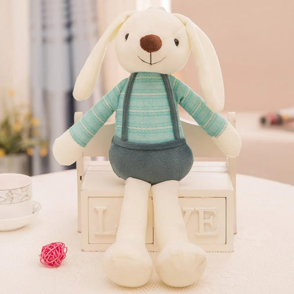Grüner Hase | Weiches Langohren-Plüschkaninchen-Spielzeug für Kinder