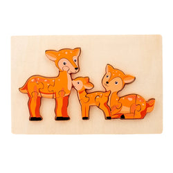Reh | Frühes Lern-Puzzle-Spielzeug für Kinder