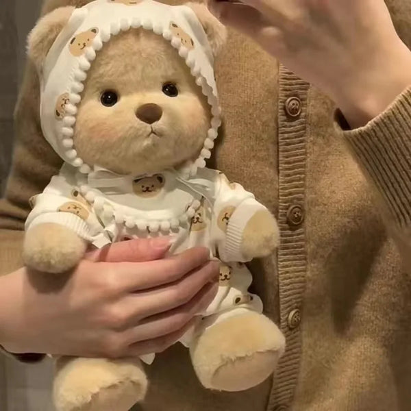 Gemütlicher Winterbär | Kuschelige Plüschpuppe für Kinder