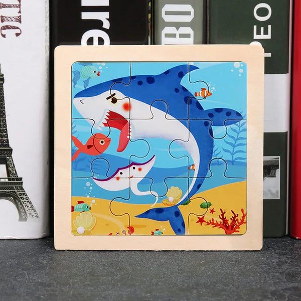 OceanicQuest | 3 Bündel Cartoon Puzzle aus Holz