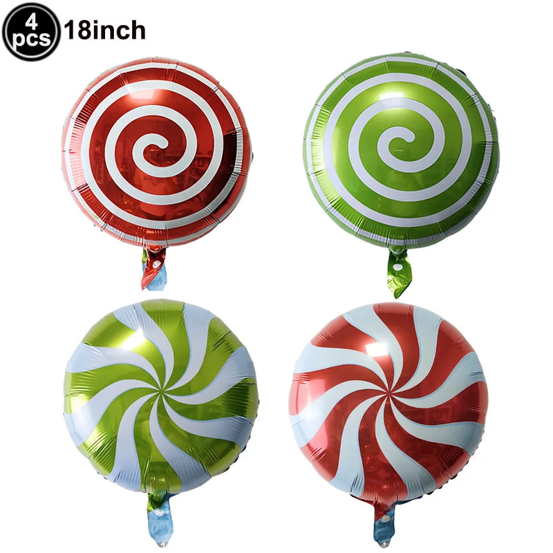 Rote Süßigkeit | Weihnachts aufblasbarer Ballon für Kinder