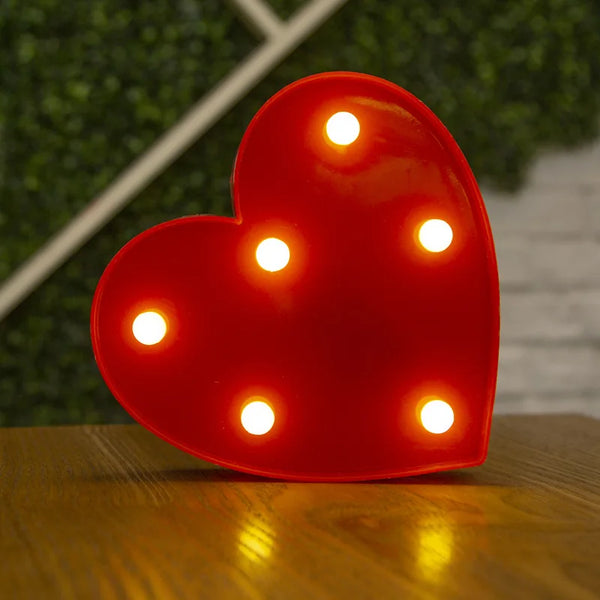 Herz rot | Nachtlicht mit Batteriebetrieb, Wandlampe, Spielzeug für Kinder