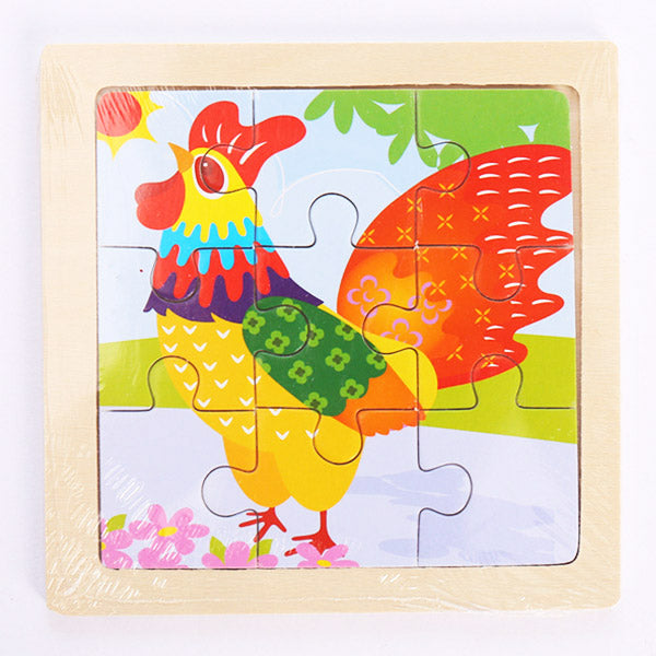 Rooster | 3d Puzzle Spiel Frühes Lernen Bildung