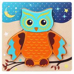 OwlQuest | Montessorri Holzpuzzle
