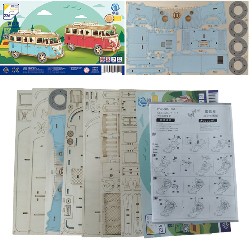 CamperCraze | Holz 3D-Puzzle DIY Baukasten