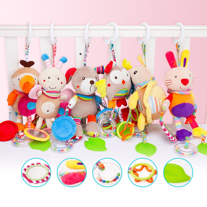 WiseWhimsy | Rassel Plüsch Kinderwagen Spielzeug