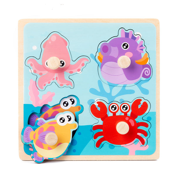 SeaCritters | Hölzerne Baby-Puzzles