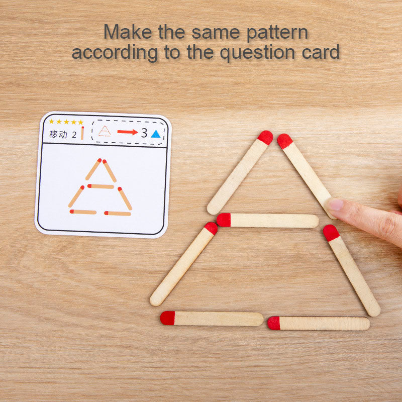 GeoSticks | Holzspielzeug Geometrie Brettspiel