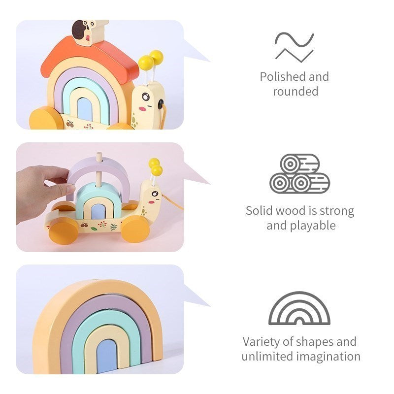 RainbowSnail | Schneckenauto aus Holz