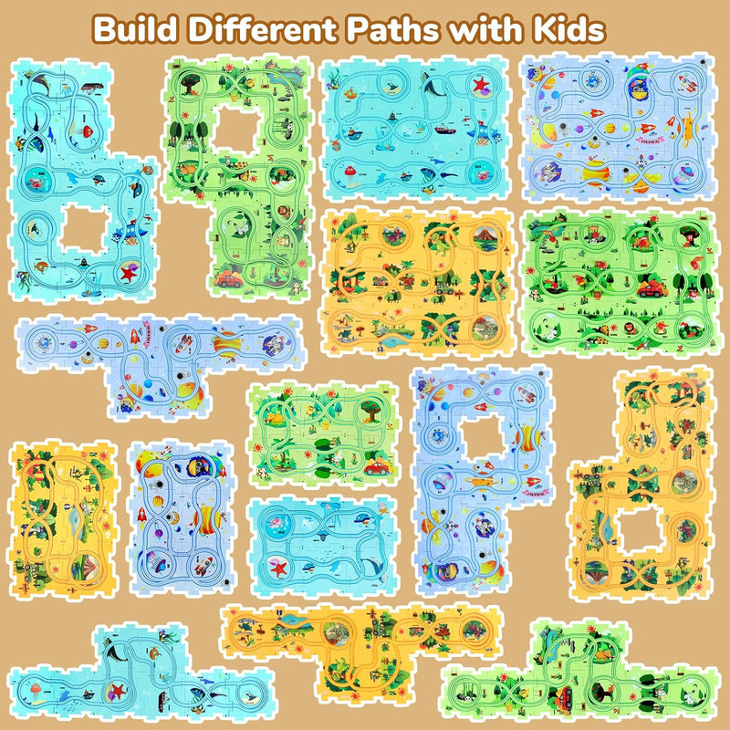 FloorfunRacers | Puzzle-Rennstrecken-Set