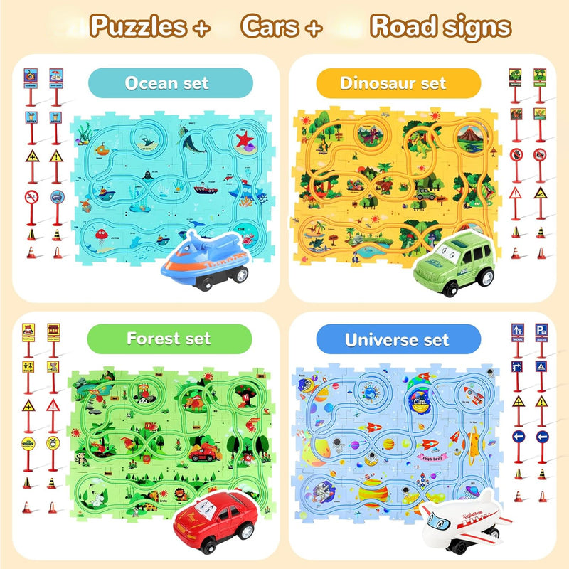 FloorfunRacers | Puzzle-Rennstrecken-Set