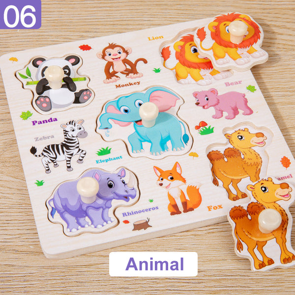 LifeLearners | 3 Bündel Holzpuzzle-Griffbretter