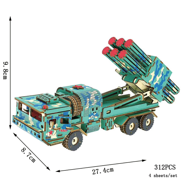 Missile | 3D-Holzboot-Puzzle