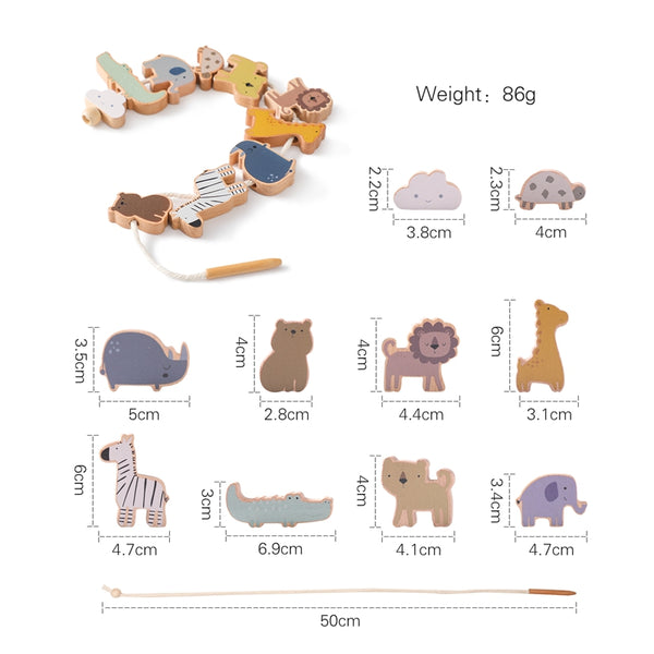 StringingStars | Fädelspielzeug aus Holz