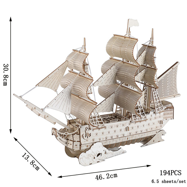 CelestialCruiser | Segelschiff Holzpuzzle