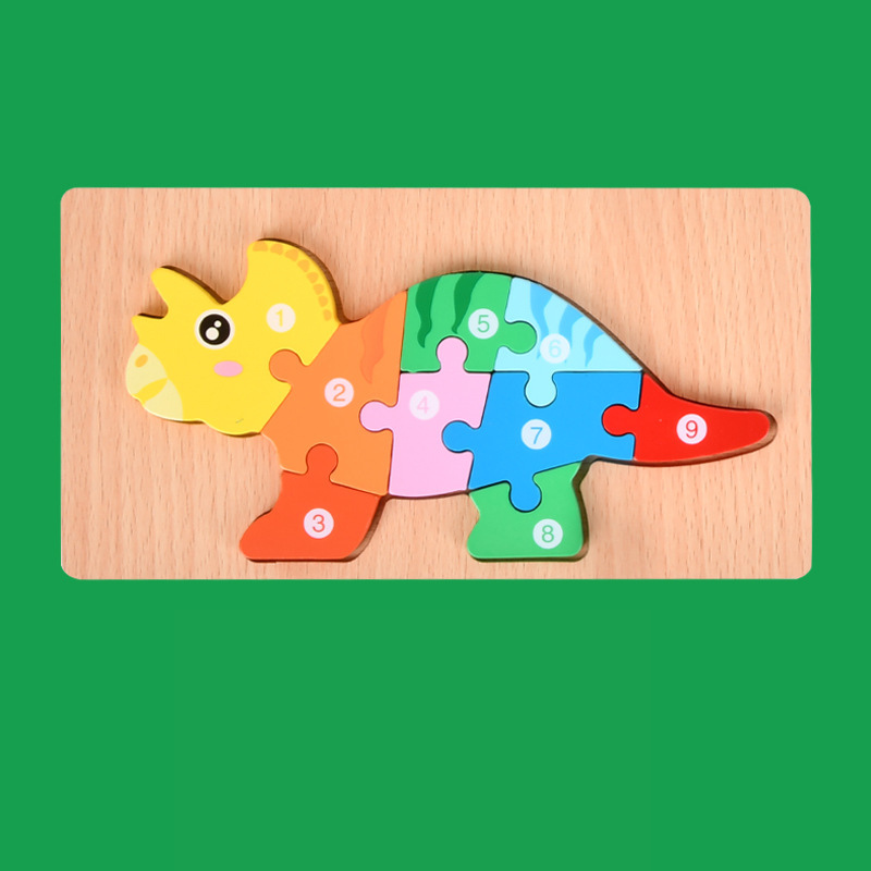 DinoPals | 3 Bündel Hölzerne Kinderpuzzles