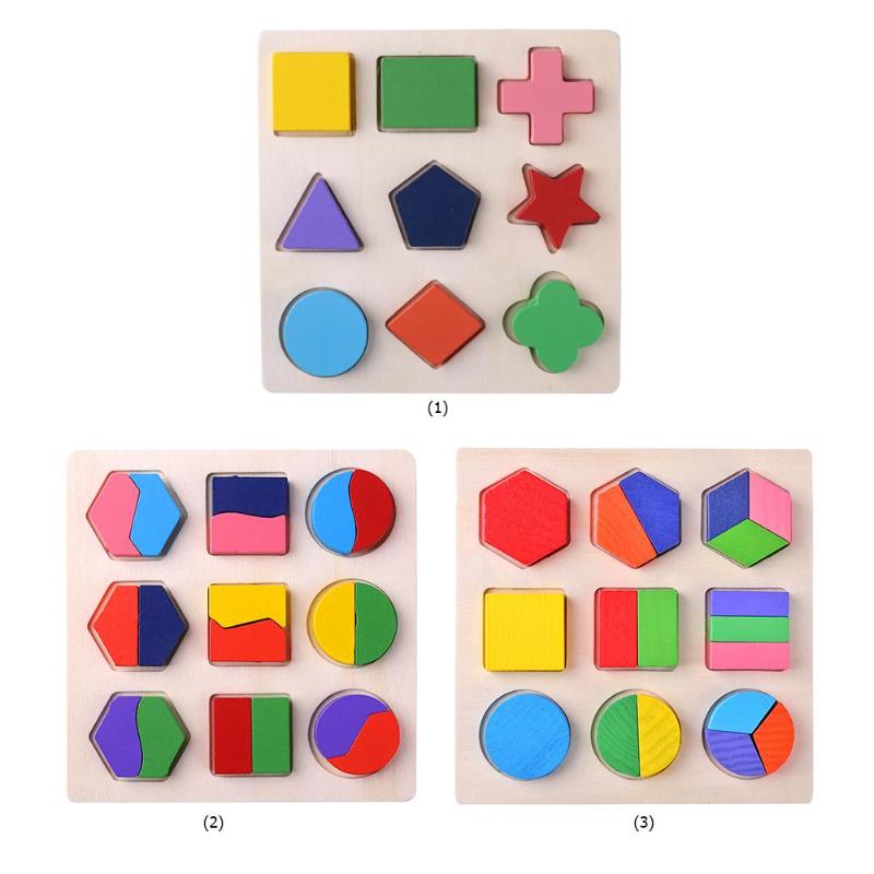 ShapeMates | 3 Bündel Hölzerne Formen Puzzle