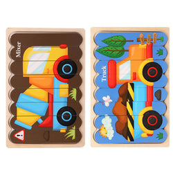 UltimateVehicles | 3 Bündel Baby-Holzpuzzle